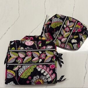 Vera Bradley Moon Blooms Quilted Bag Set